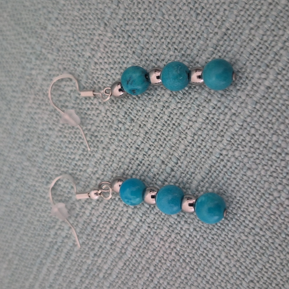 TURTLE 3 PIECE JEWELRY SET.CHOKER BRACLET EARRINGS, NATURAL - Picture 5 of 6